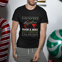 Rock And Roll Merry Christmas Electric Guitar T Shirt - Wonder Print Shop
