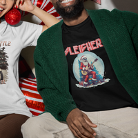 Sleigher Hail Santa Heavy Metal Christmas Rock T Shirt - Wonder Print Shop