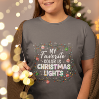 My Favorite Color Is Christmas Lights Colorful Xmas T Shirt - Wonder Print Shop