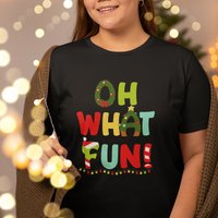 Oh What Fun Christmas Tree Candy Cane T Shirt - Wonder Print Shop