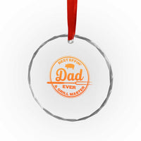 Best Effin Dad Ever And Grill Master Crystal Glass Ornament Funny Grilling BBQ Sarcastic