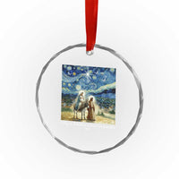 Bethlehem Starry Night Crystal Glass Ornament Nativity Luke 2:11 Christian Christmas TS14