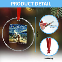 Bethlehem Starry Night Crystal Glass Ornament Nativity Luke 2:11 Christian Christmas TS14