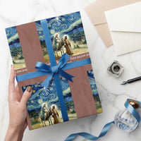 Bethlehem Starry Night Wrapping Paper Roll Nativity Luke 2:11 Christian Xmas - Wonder Print Shop