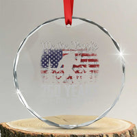 Bigfoot 250 Years American Flag Patriotic 1776 2026 Crystal Glass Ornament
