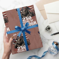 Bigfoot 250 Years Of Freedom Wrapping Paper Roll Patriotic Sasquatch Lover
