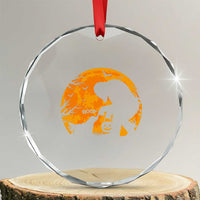 Bigfoot Boop Dog Hallowwen Crystal Glass Ornament Funny Sasquatch Meme Dog Lovers Full Moon