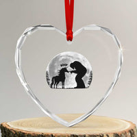Bigfoot Boop Unicorn Heart Crystal Glass Ornament Funny Sasquatch Full Moon Fantasy Forest Silhouette