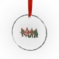 Bigfoot Christmas Cosplay Crystal Glass Ornament Funny Holiday Gift TS12