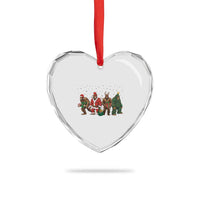 Bigfoot Christmas Cosplay Heart Crystal Glass Ornament Funny Holiday Gift - Wonder Print Shop