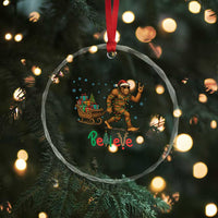 Bigfoot Christmas Crystal Glass Ornament Believe Funny Holiday Gift TS12
