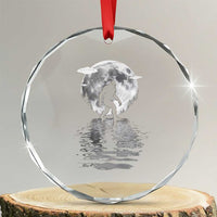 Bigfoot Crystal Glass Ornament Sasquatch Under The Moon Cryptid TS02