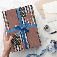 Bigfoot Deer Hunting Wrapping Paper Roll Camo US Flag Deer Elk Buck Hunting Hunter Dad