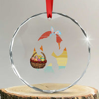 Bigfoot Easter Crystal Glass Ornament Bunny Sasquatch Eggs Retro - Wonder Print Shop