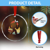 Bigfoot Easter Crystal Glass Ornament Bunny Sasquatch Eggs Retro - Wonder Print Shop