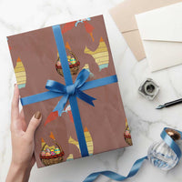 Bigfoot Easter Wrapping Paper Roll Bunny Sasquatch Eggs Retro - Wonder Print Shop