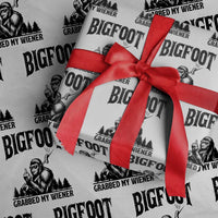 Bigfoot Grabbed My Wiener Wrapping Paper Roll Funny Sasquatch Camping - Wonder Print Shop