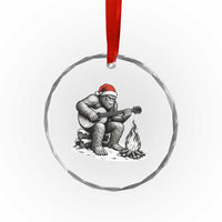 Bigfoot Guitar Christmas Crystal Glass Ornament Sasquatch Guitarist Music Xmas TS14