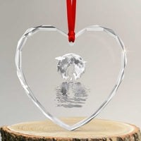 Bigfoot Heart Crystal Glass Ornament Sasquatch Under The Moon Cryptid - Wonder Print Shop