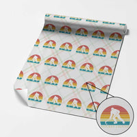 Bigfoot Hockey Legend Wrapping Paper Roll Retro Sasquatch Cryptid Player Gift - Wonder Print Shop