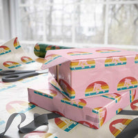 Bigfoot Hockey Legend Wrapping Paper Roll Retro Sasquatch Cryptid Player Gift - Wonder Print Shop