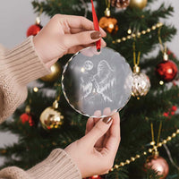 Bigfoot Howling at Moon Mystical Forest Crystal Glass Ornament Funny Sasquatch Nature Lover