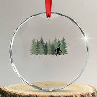 Bigfoot In The Forest Sasquatch Yeti Crystal Glass Ornament - Wonder Print Shop