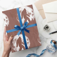 Bigfoot Night Stroll Wrapping Paper Roll Cool Full Moon & Trees Sasquatch - Wonder Print Shop