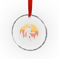 Bigfoot Pilgrim Turkey Pumpkin Thanksgiving Day Crystal Glass Ornament TS11