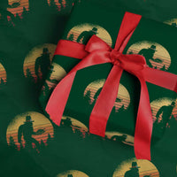 Bigfoot Pilgrim Turkey Pumpkin Thanksgiving Day Wrapping Paper Roll - Wonder Print Shop