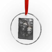 Bigfoot UFO Selife Crystal Glass Ornament Sasquatch Ailen Rock On Hand Christmas - Wonder Print Shop