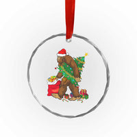 Bigfoot Xmas Crystal Glass Ornament Believe Sasquatch Lovers Xmas Tree Lights TS10