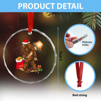 Bigfoot Xmas Crystal Glass Ornament Xmas Movie Sasquatch Lovers TS10