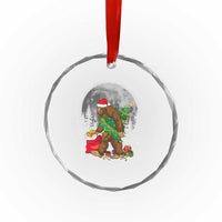 Bigfoot Xmas Tree Lights Crystal Glass Ornament Believe Xmas Sasquatch Lovers Ugly Gift TS10