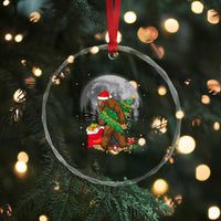 Bigfoot Xmas Tree Lights Crystal Glass Ornament Believe Xmas Sasquatch Lovers Ugly Gift TS10