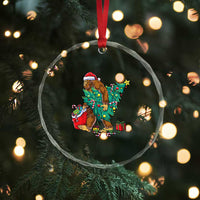 Bigfoot Xmas Tree Lights Crystal Glass Ornament Sasquatch Lovers TS02