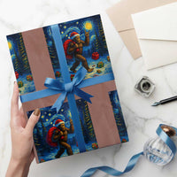 Bigfoot Xmas Wrapping Paper Roll Starry Night Van Gogh - Wonder Print Shop