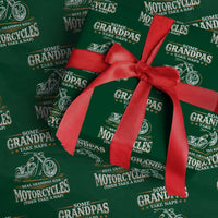 Biker Grandpa Wrapping Paper Roll Some Grandpas Take Naps Real Grandpas Ride Motorcycles