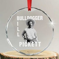 Bill Pickett Crystal Glass Ornament Bulldogger Black Cowboy Western Legend Vintage TS02