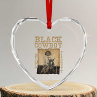 Bill Pickett Heart Crystal Glass Ornament Black Cowboy Western Legend Vintage - Wonder Print Shop