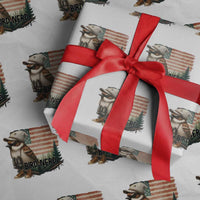 Bird Nerd Wrapping Paper Roll Funny Bird Watching Patriotic American Flag - Wonder Print Shop