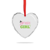 Birthday Girl Heart Crystal Glass Ornament Witch Pink Green Toddler Baby 1st 2nd 3rd 4th 5th 6th 7th
