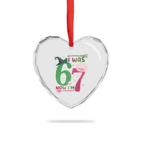 Birthday Girl I Was 6 Now I Am 7 Heart Crystal Glass Ornament Gift For Alpha Kids - Wonder Print Shop