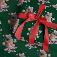 Birthday Girl Wrapping Paper Roll Italian Brainrot Meme Party Funny Las Tralaleritas - Wonder Print Shop
