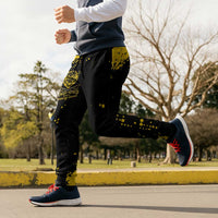 Bison Buffalo Soldiers Jogger Pants American Heroes Black Grunge Style - Wonder Print Shop