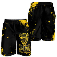 Bison Buffalo Soldiers Shorts for Men American Heroes Black Grunge Style - Wonder Print Shop
