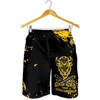 Bison Buffalo Soldiers Shorts for Men American Heroes Black Grunge Style - Wonder Print Shop