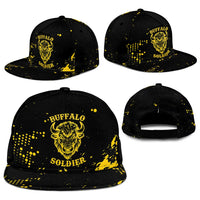 Bison Buffalo Soldiers Snapback Cap American Heroes Black Grunge Style - Wonder Print Shop