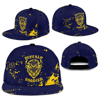 Bison Buffalo Soldiers Snapback Cap American Heroes Blue Grunge Style - Wonder Print Shop