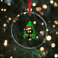 Black Cat Christmas Crystal Glass Ornament It's Fine I'm Fine Everthing Is Fine Funny Xmas TS02
